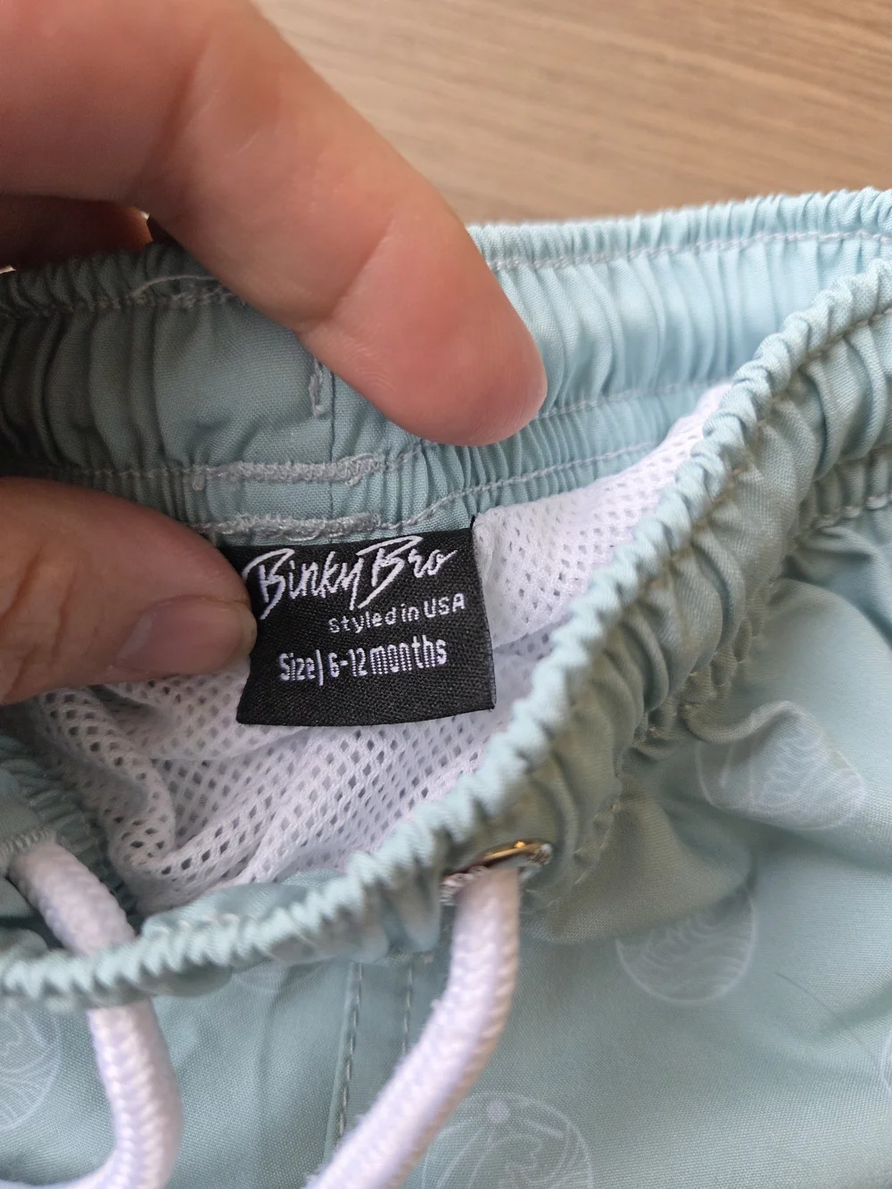 Binky Bro Infant Teal Swim Shorts with Drawstring